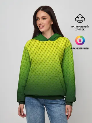 Женское худи / Зелёная текстура