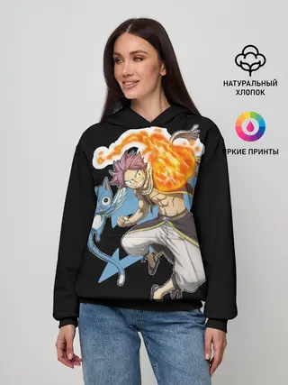 Женское худи / Нацу и Хеппи из Хвоста Фей