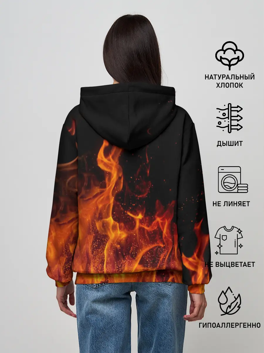 Женское худи / Огонь