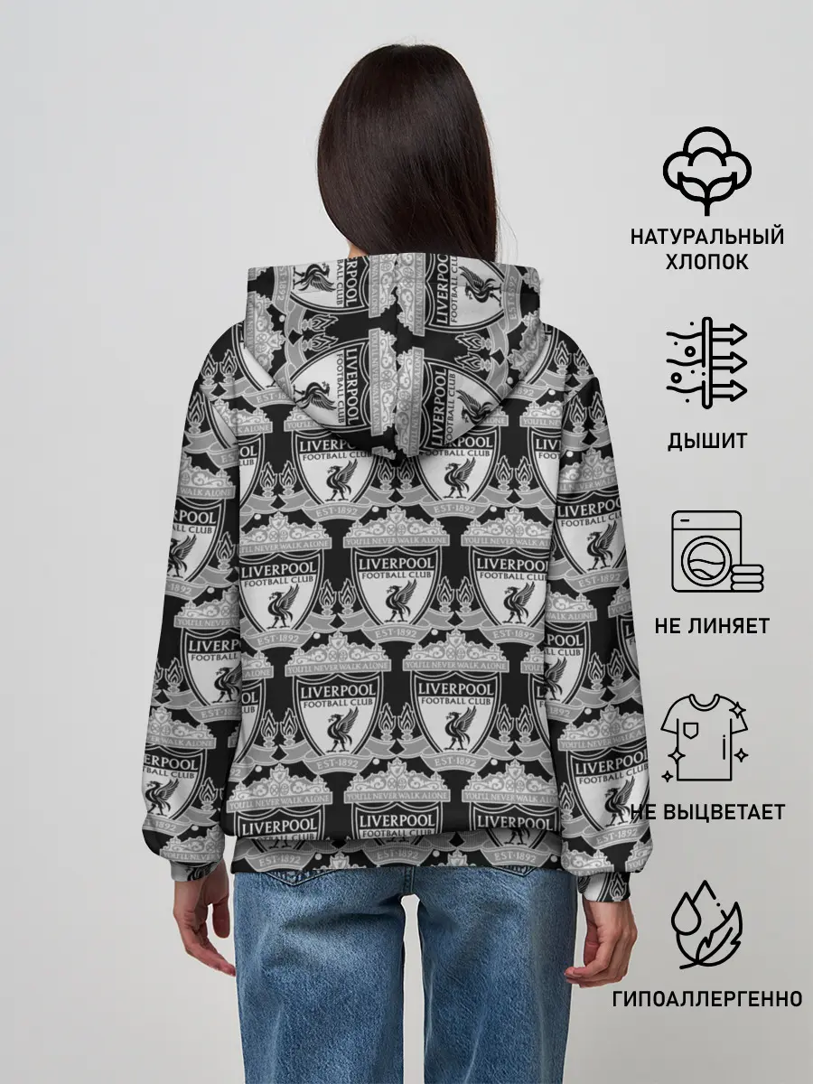 Женское худи / Liverpool Black&White