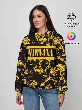 Женское худи / Nirvana узоры