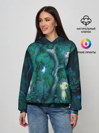 Женское худи / принцесса Мононоке_5