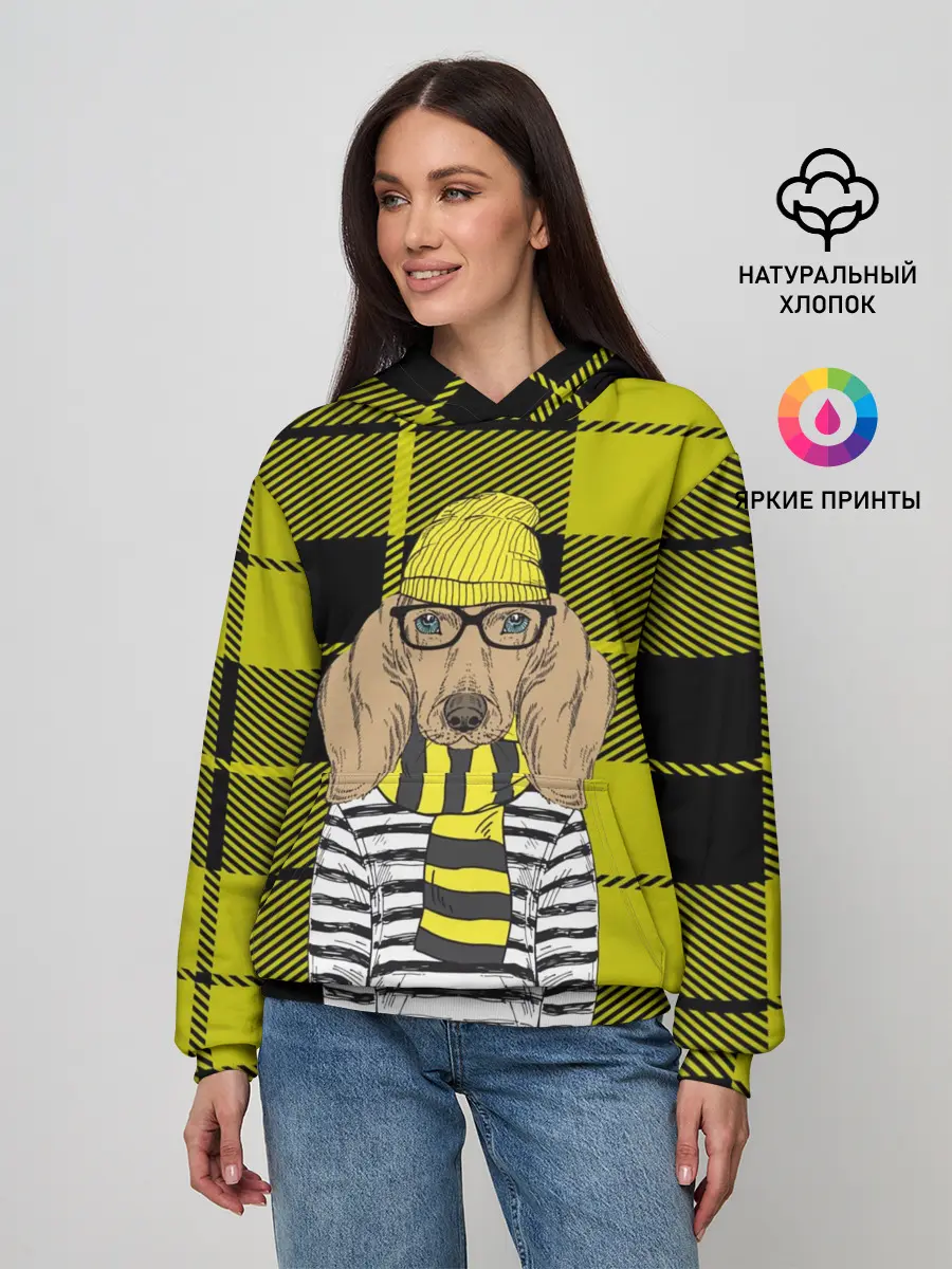 Женское худи / Такса Хипстер