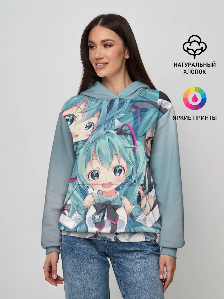 Женское худи / Miku множество