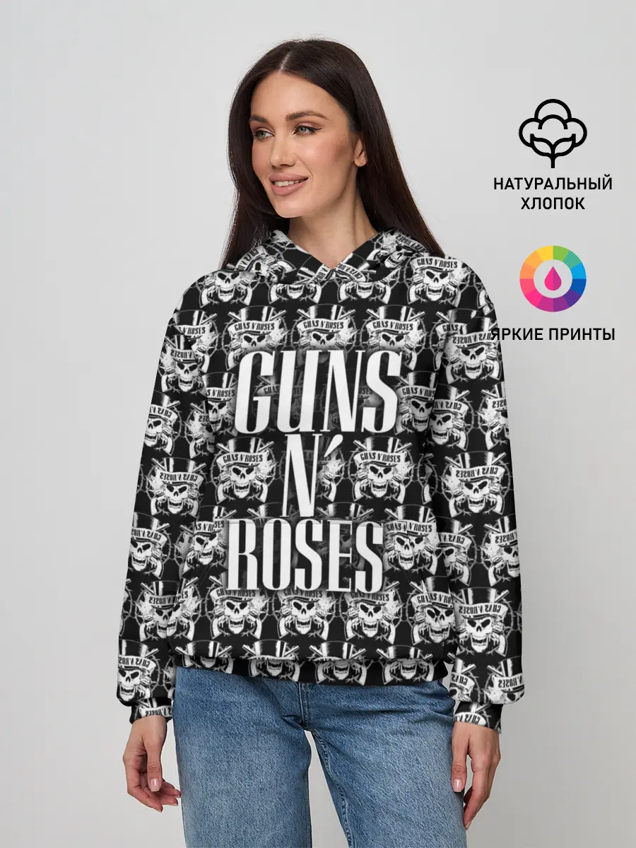 Женское худи / Guns n roses