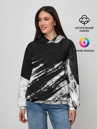 Женское худи / abstraction black&white