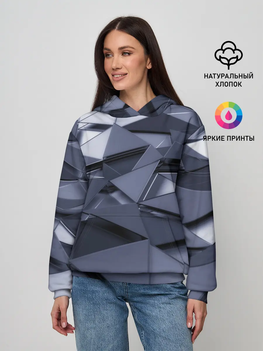 Женское худи / Metalic geometry