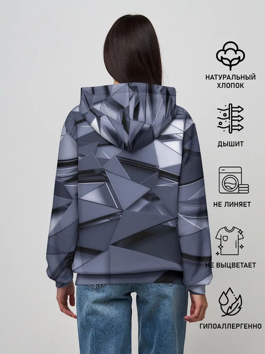Женское худи / Metalic geometry
