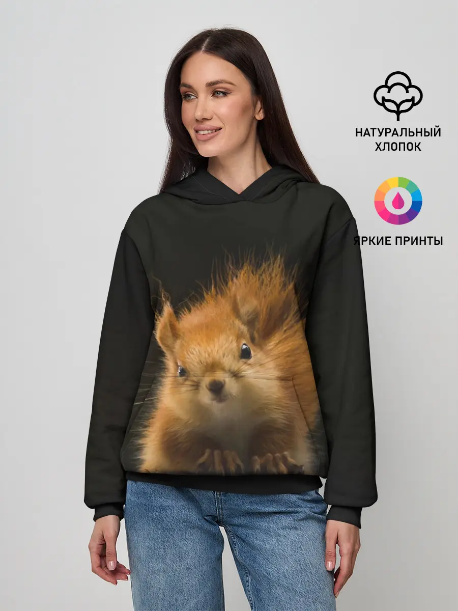 Женское худи / Белочка