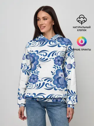 Женское худи / Гжель