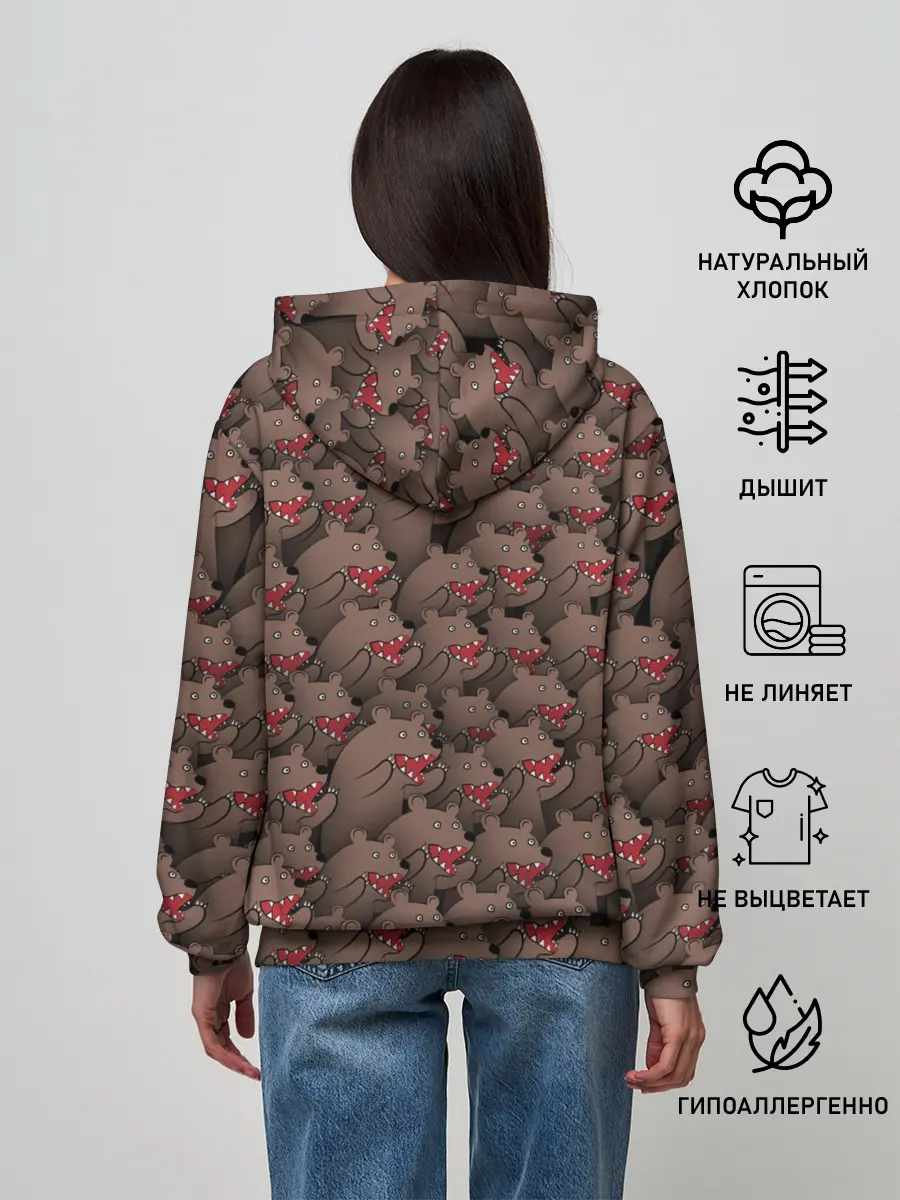 Женское худи / Медведи мемы