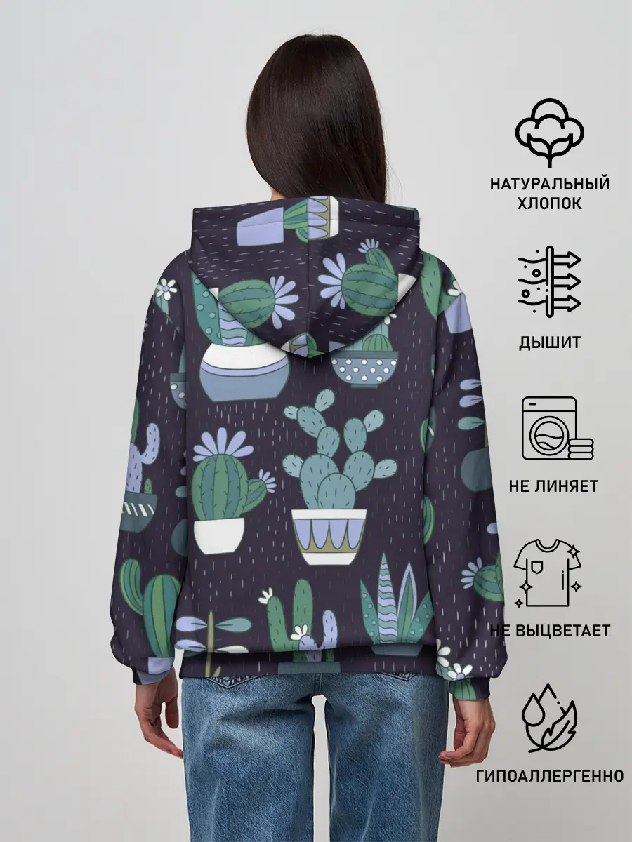 Женское худи / Кактусы