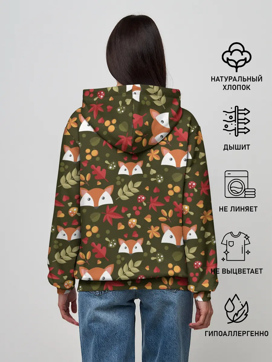Женское худи / Лисоньки в лесу