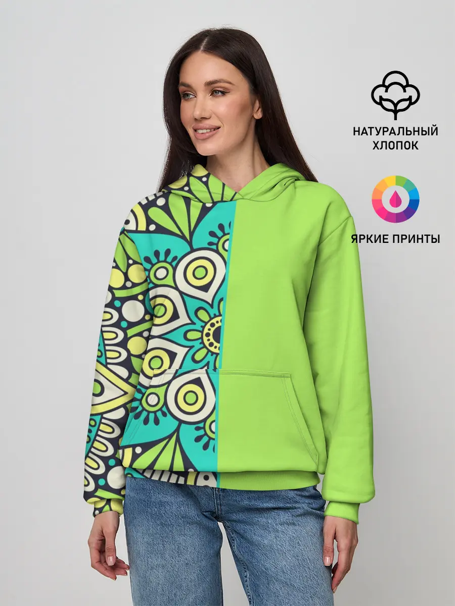 Женское худи / Медитация с мандалой