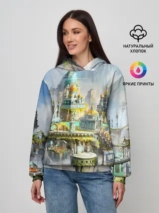 Женское худи / Город в небе