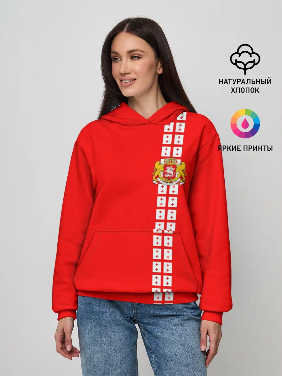 Женское худи / Грузия, лента с гербом