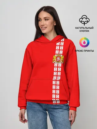 Женское худи / Грузия, лента с гербом
