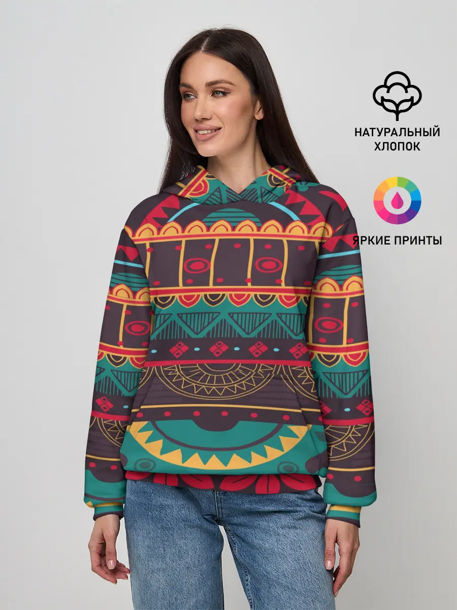 Женское худи / Мексиканский орнамент
