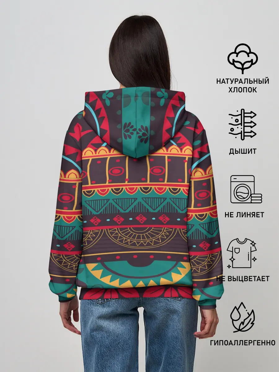Женское худи / Мексиканский орнамент