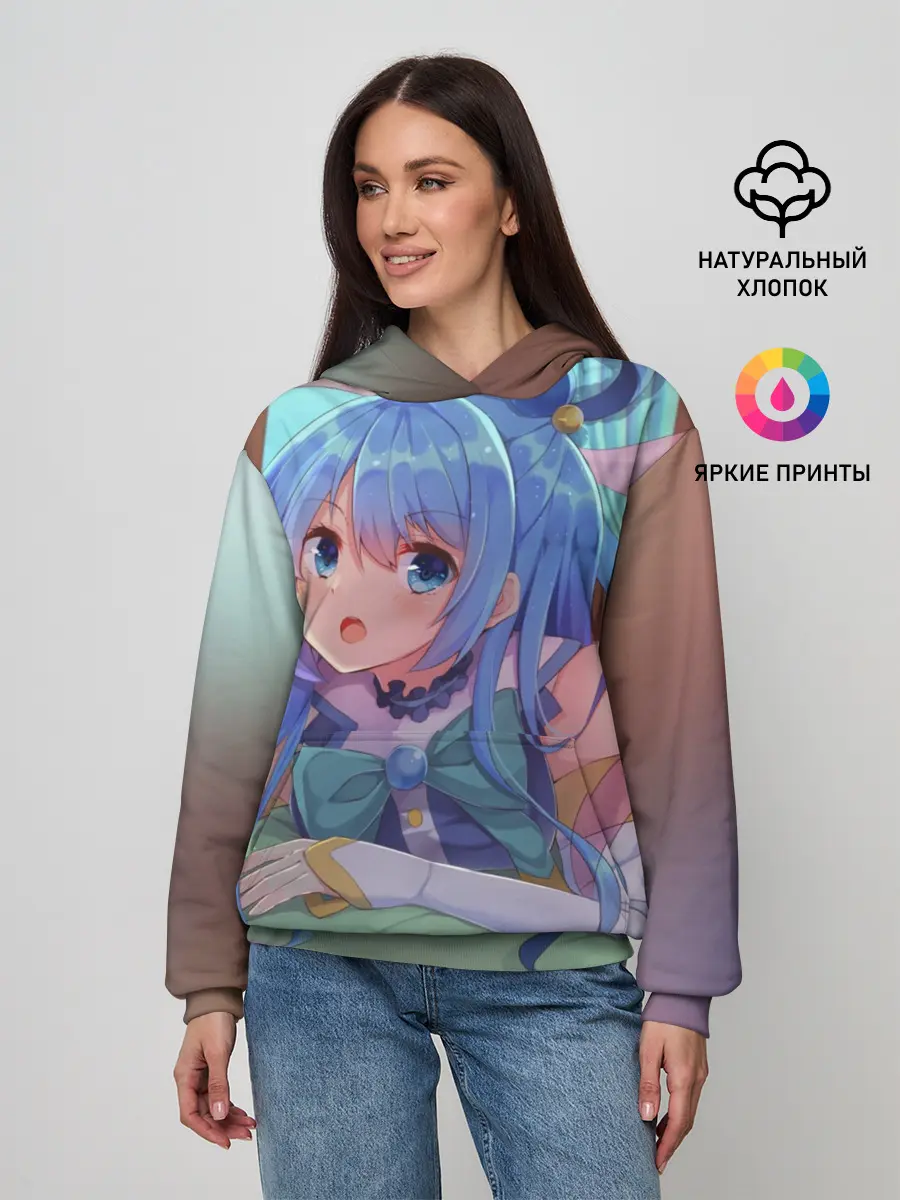 Женское худи / коносуба аква