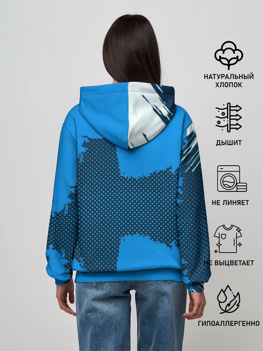 Женское худи / BARCELONA SPORT BLUE