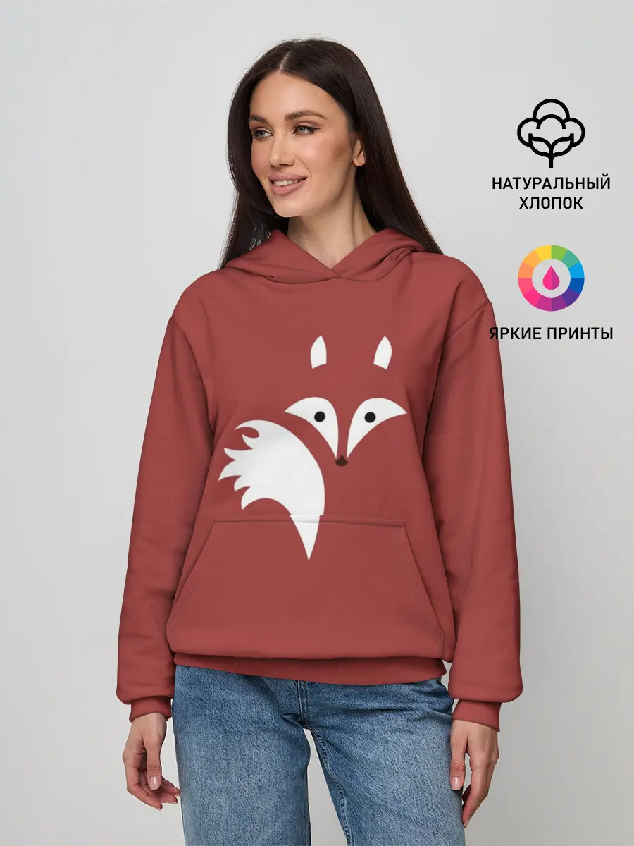 Женское худи / Абстрактная лиса