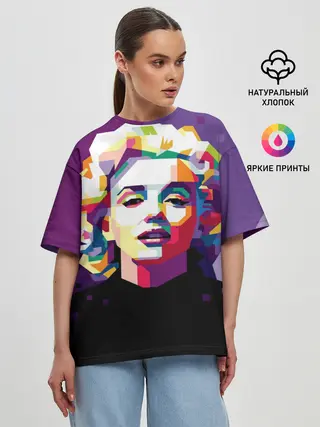 Женская футболка оверсайз / Marilyn Monroe