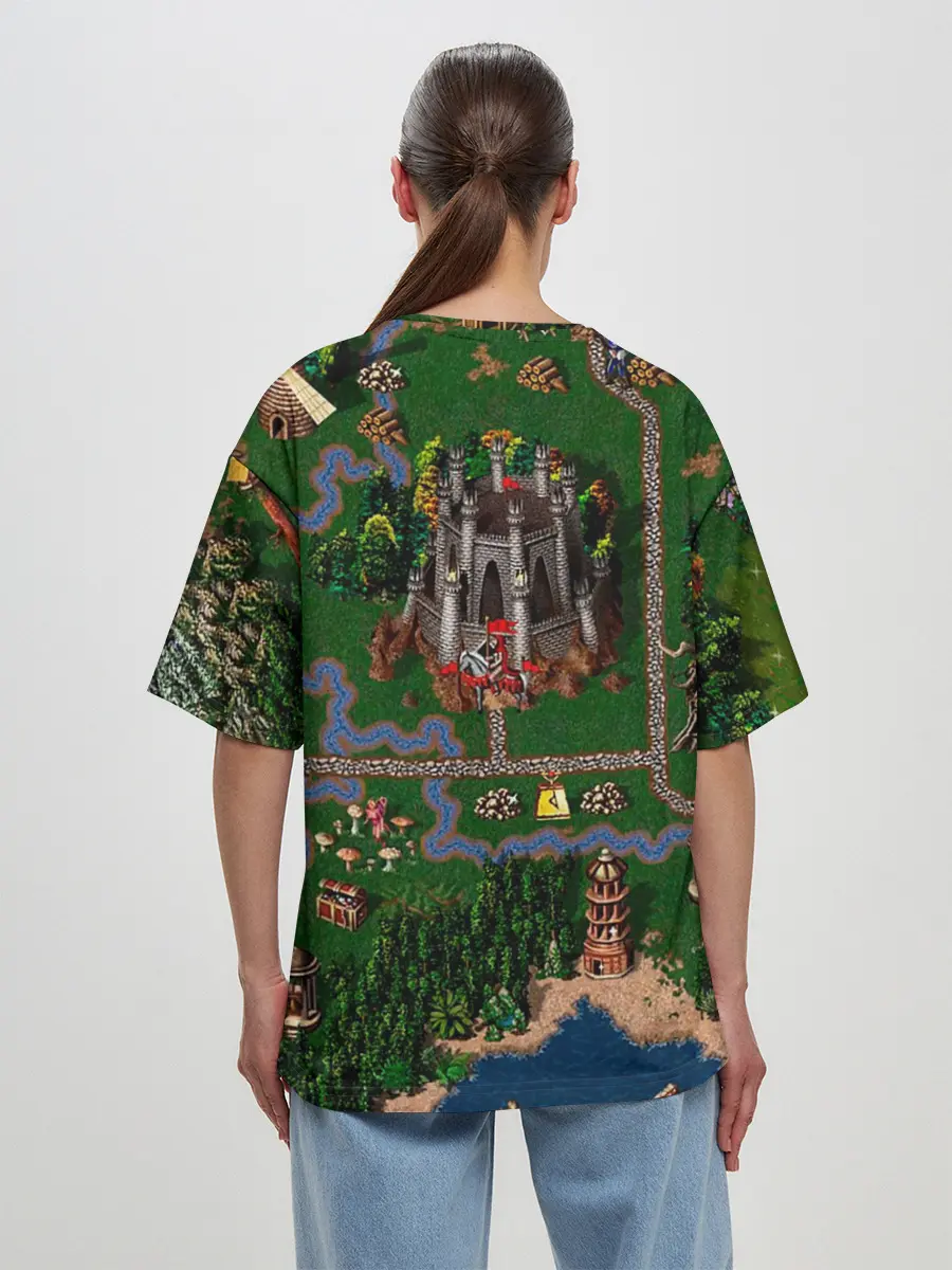 Женская футболка оверсайз / Карта