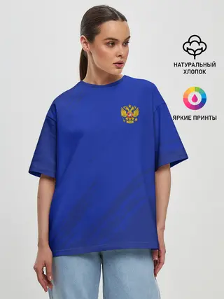 Женская футболка оверсайз / RUSSIA SPORT
