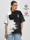 Женская футболка оверсайз / Juventus uniform black 2018