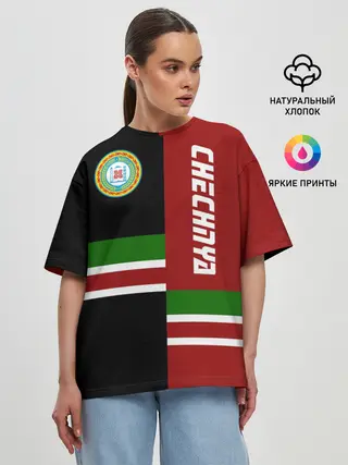 Женская футболка оверсайз / CHECHNYA