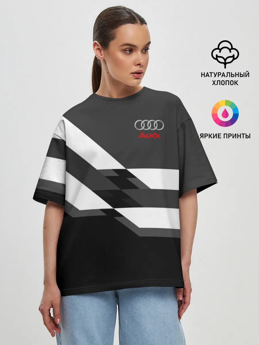 Женская футболка оверсайз / AUDI SPORT