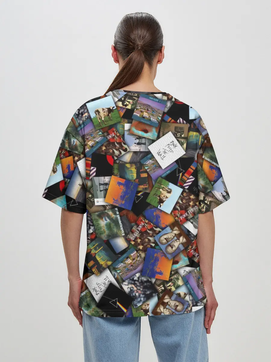 Женская футболка оверсайз / Pink Floyd. Дискография