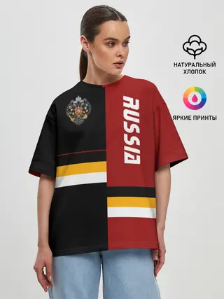 Женская футболка оверсайз / Russia