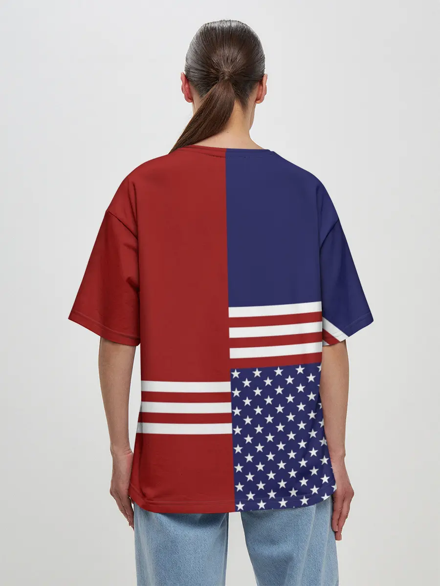 Женская футболка оверсайз / USA