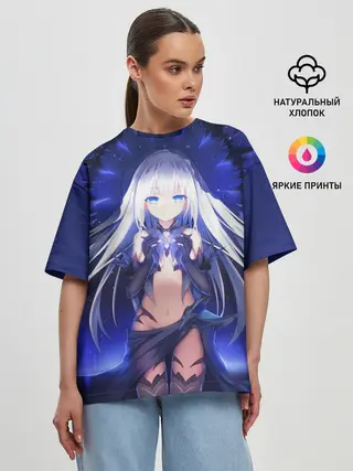 Женская футболка оверсайз / Рандеву с Жизнью Аниме