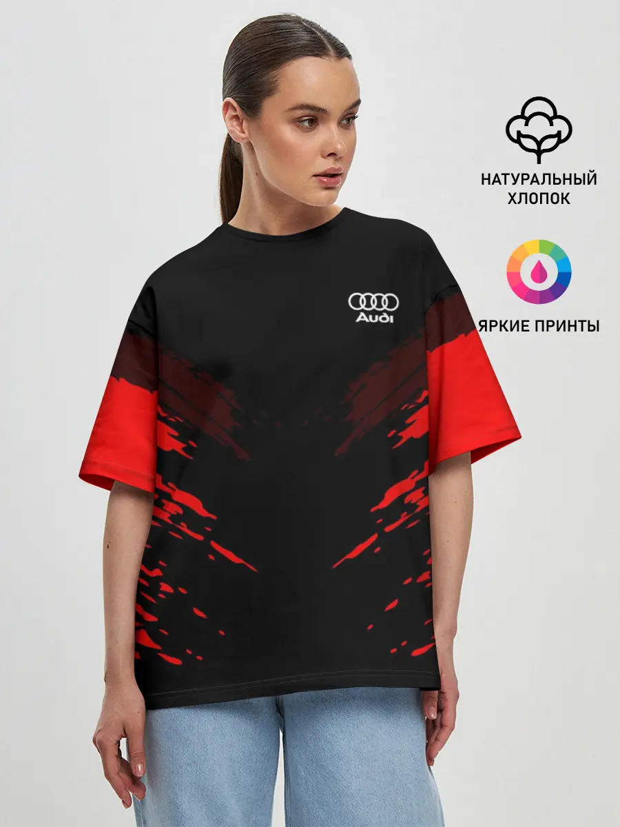 Женская футболка оверсайз / Audi SPORT
