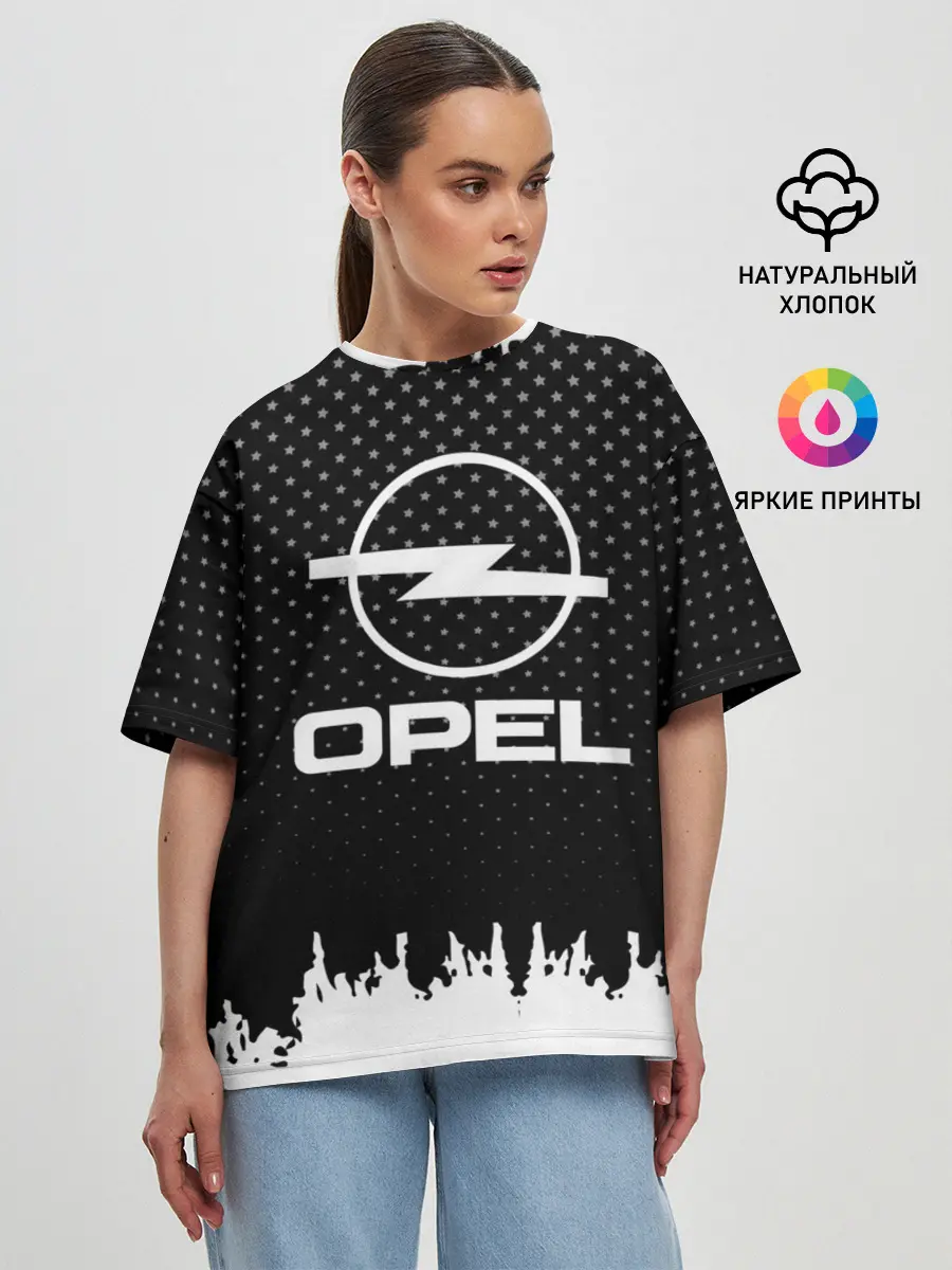 Женская футболка оверсайз / Opel