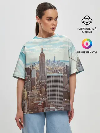 Женская футболка оверсайз / Столица мира
