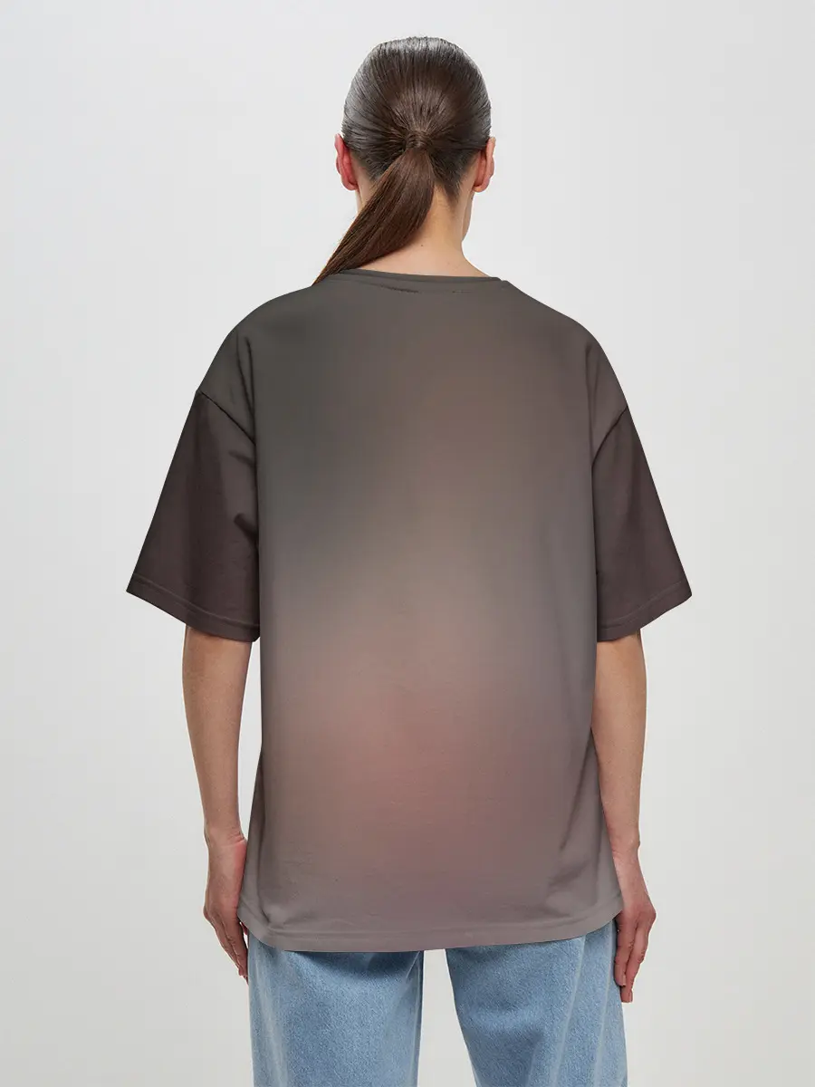 Женская футболка оверсайз / Jieitai Kanochi nite