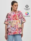 Женская футболка оверсайз / Ahegao Color