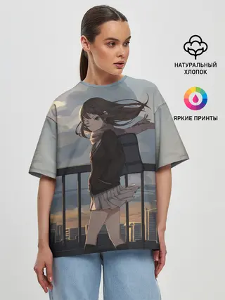 Женская футболка оверсайз / IDOLMASTER. Rin Shibuya