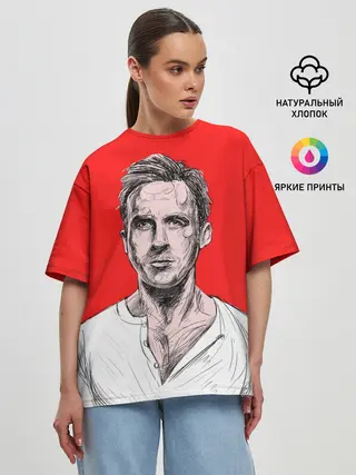 Женская футболка оверсайз / Райан Гослинг_3