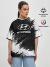 Женская футболка оверсайз / HYUNDAI
