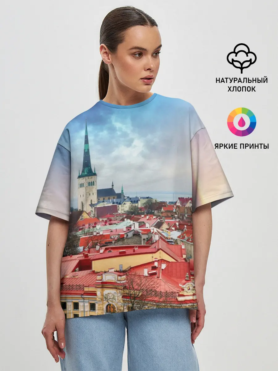 Женская футболка оверсайз / Таллин