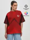 Женская футболка оверсайз / Mazda car sport RED