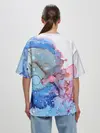 Женская футболка оверсайз / Акварельные разводы