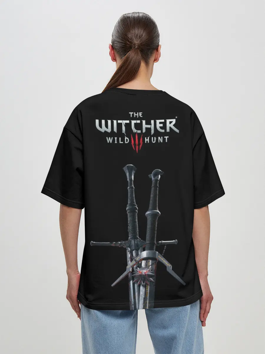 Женская футболка оверсайз / Геральт и Йен