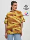 Женская футболка оверсайз / Картошка фри