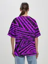 Женская футболка оверсайз / Неоновая геометрия